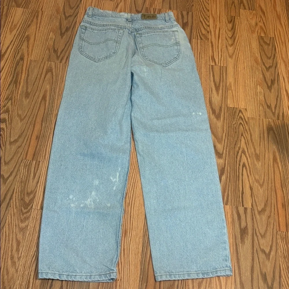 Lee Vintage High Rise Button Fly Light blue washed denim jeans, 7